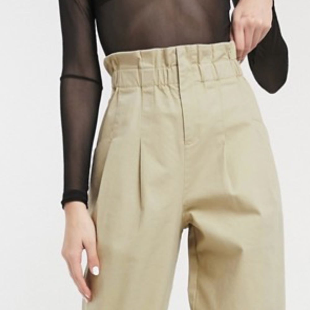 NWT ASOS Paperbag Waist Chino Pants
